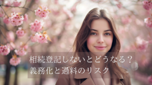 相続登記しないとどうなるかを解説するイメージ画像（義務化と過料のリスク）