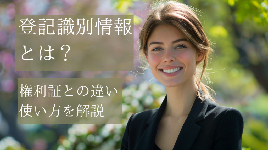 登記識別情報の仕組みや権利証との違い、使い方を解説するイメージ画像