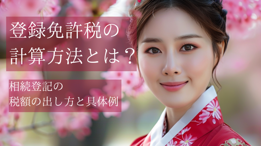 登録免許税の計算方法と具体例を解説するイメージ画像