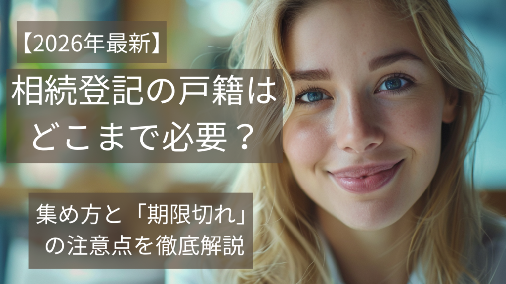 2026年最新の相続登記に必要な戸籍収集の範囲と集め方を解説するアイキャッチ画像